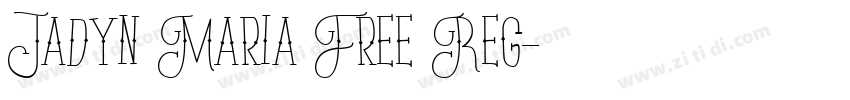 Jadyn Maria Free Reg字体转换